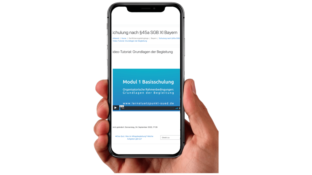 Onlineschulung 45a sgb xi Handy Bild