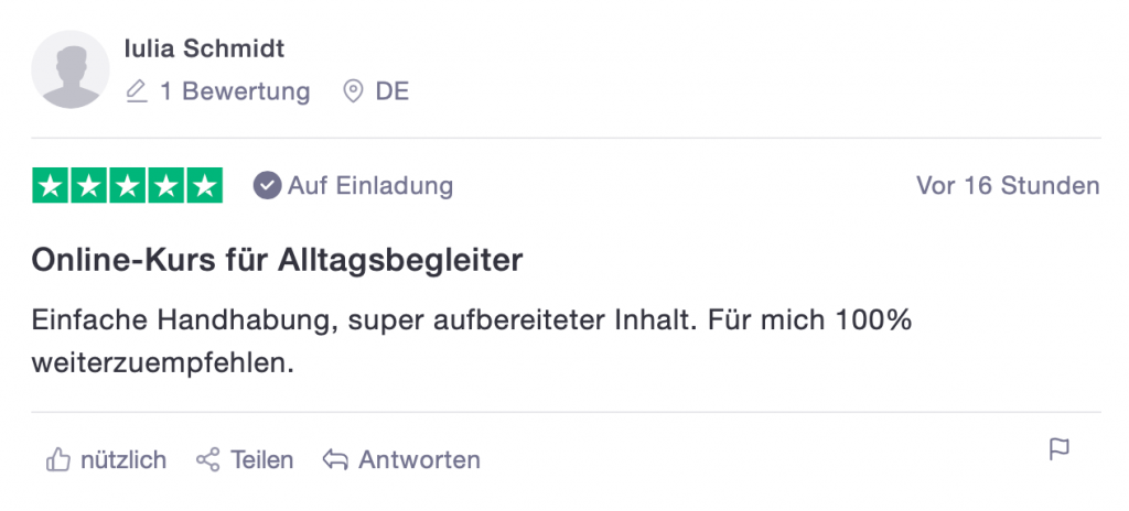 Rezension 1 Alltagsbegleiter Ausbildung